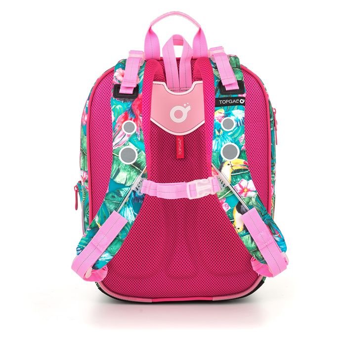 SET Školní batoh s penálem a pláštěnkou TOPGAL ENDY 18001 papoušek