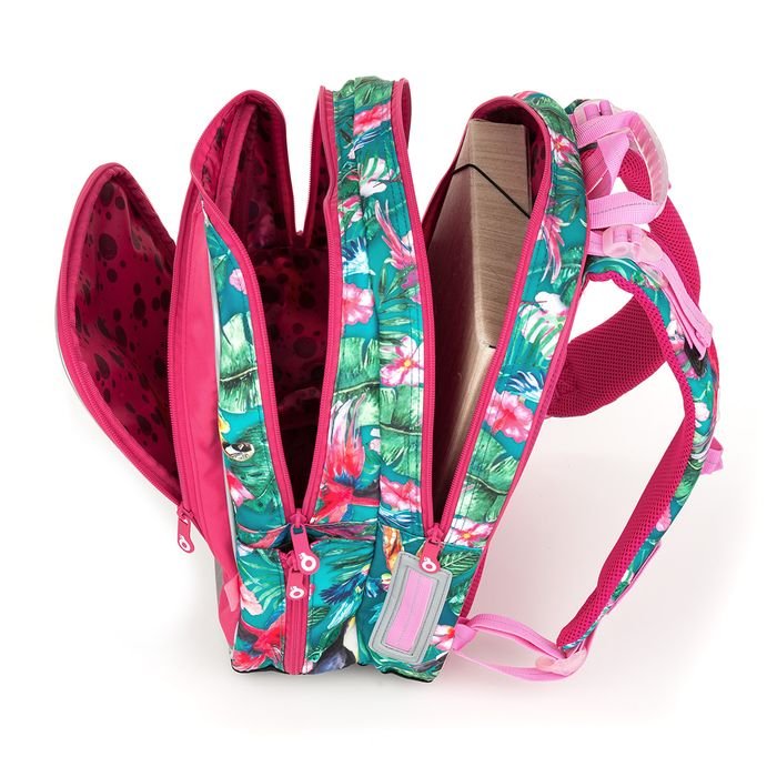 SET Školní batoh s penálem a pláštěnkou TOPGAL ENDY 18001 papoušek