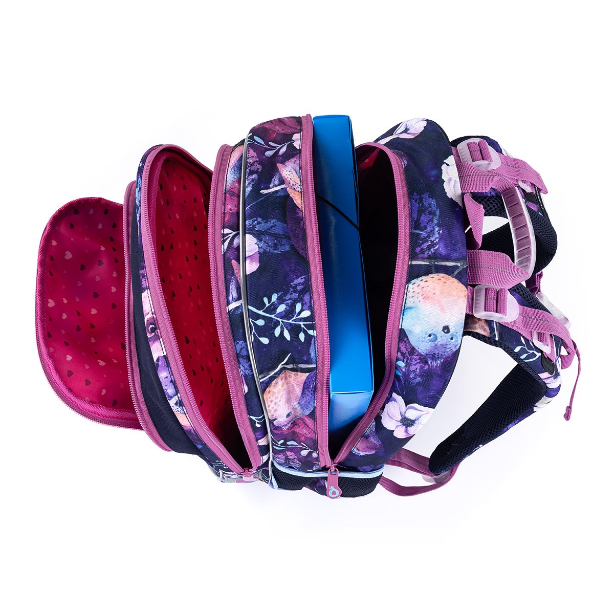 SET Školní batoh s penálem a pláštěnkou TOPGAL ELLY 21004 ptáčci