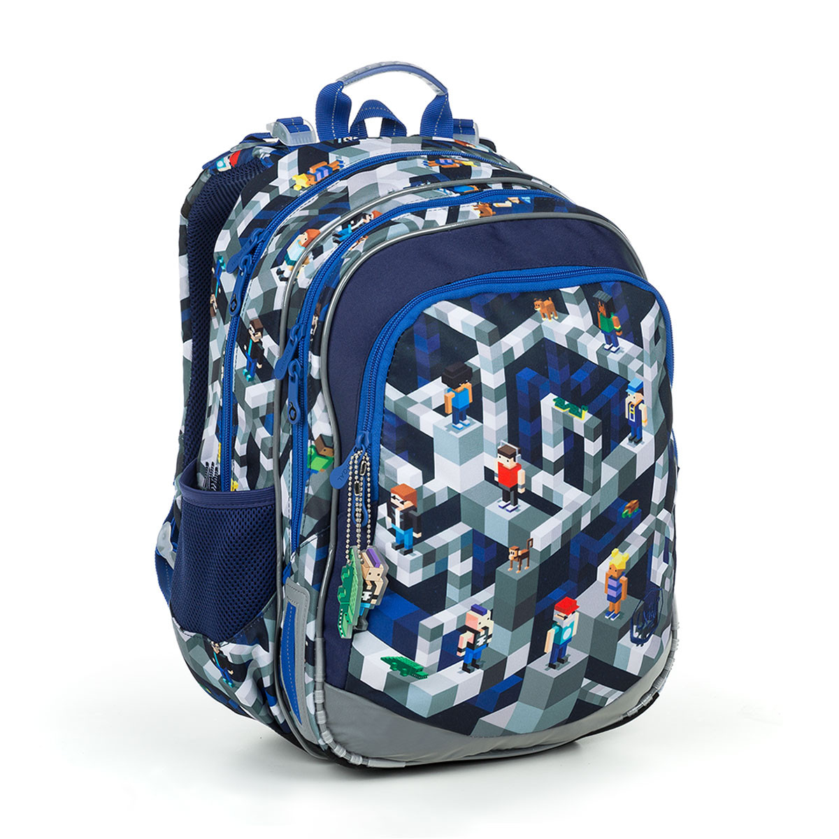 SET školní batoh s penálem a pláštěnkou TOPGAL ELLY 19014 minecraft