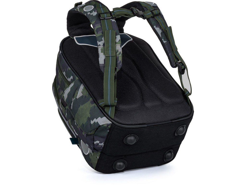 SET Školní batoh s penálem a pláštěnkou TOPGAL ENDY 21016 minecraft vojenský