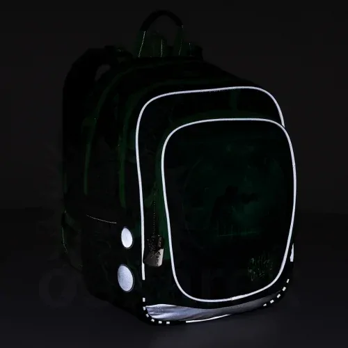 SET Školní batoh s penálem a pláštěnkou TOPGAL ENDY 20014 vojenský