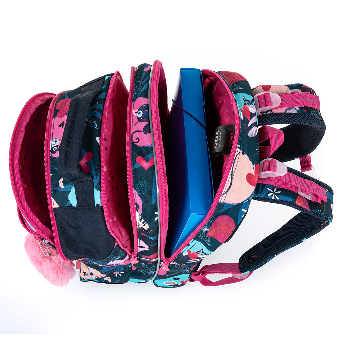 SET Školní batoh s penálem TOPGAL COCO 22054 kočky