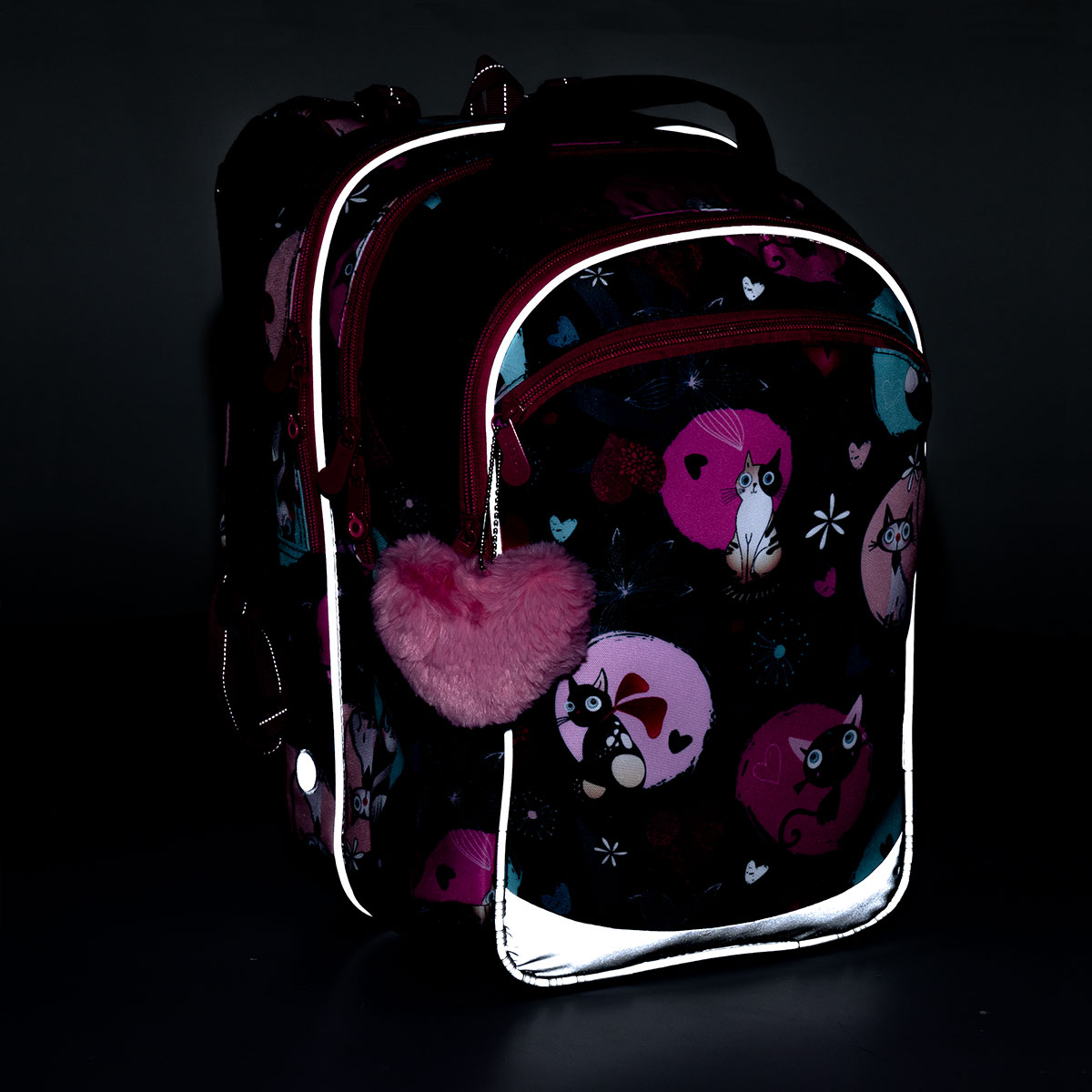 SET Školní batoh s penálem TOPGAL COCO 22054 kočky