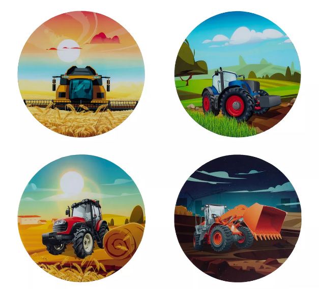 SET Školní batoh s penálem TOPGAL ENDY 23015 se zemědělskými stroji