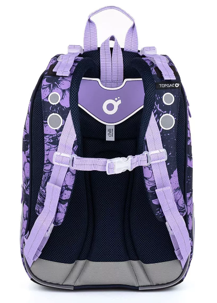 SET Školní batoh s penálem TOPGAL LYNN 23008 s květy