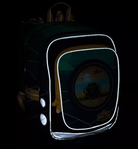 SET Školní batoh s penálem a pláštěnkou TOPGAL ENDY 23015 se zemědělskými stroji