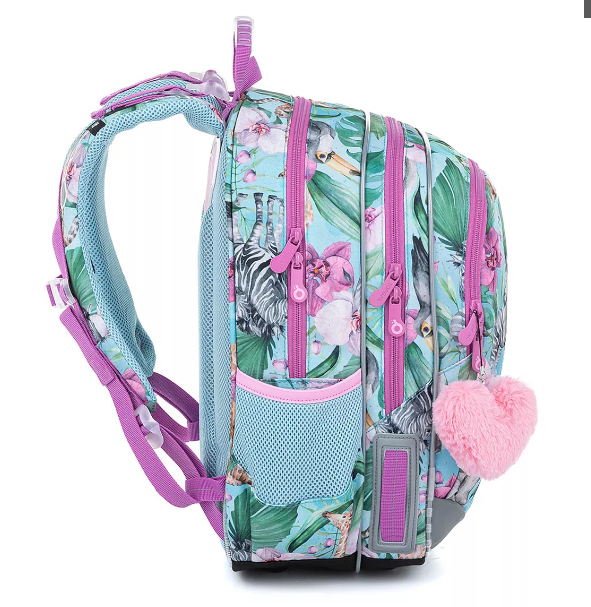 SET Školní batoh s penálem a pláštěnkou TOPGAL ELLY 23004 safari