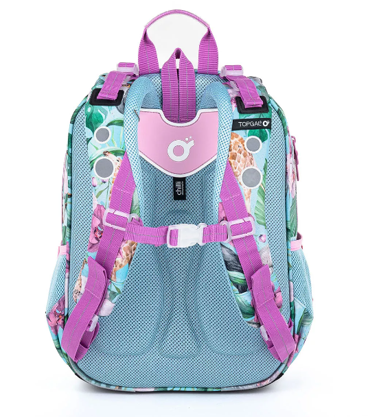 SET Školní batoh s penálem a pláštěnkou TOPGAL ELLY 23004 safari