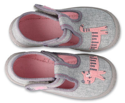 Učící bačkůrky - přezůvky BEFADO 531P072 s kočičkou
