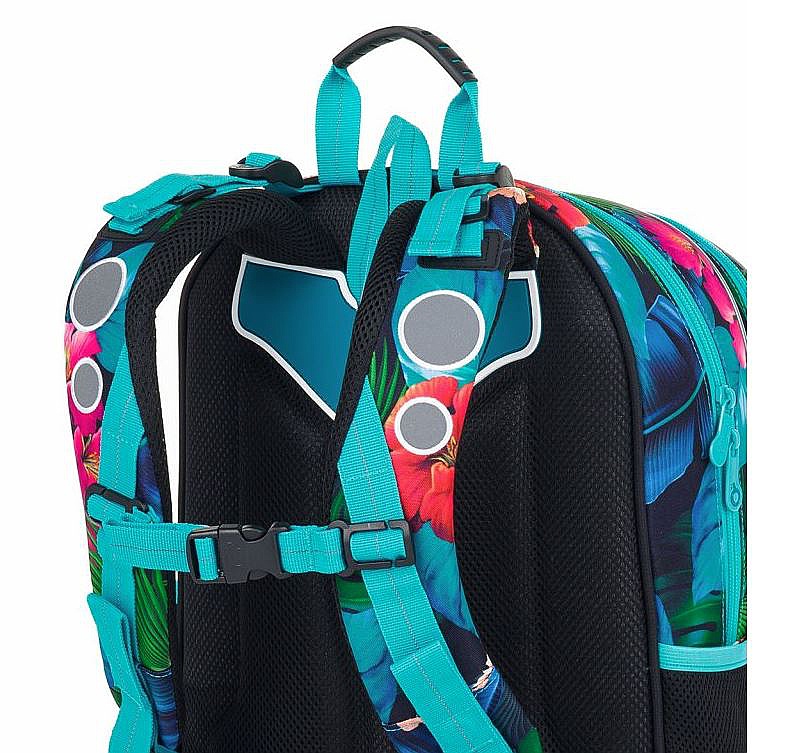 SET Školní batoh s penálem TOPGAL ELLY 24004 s papoušky