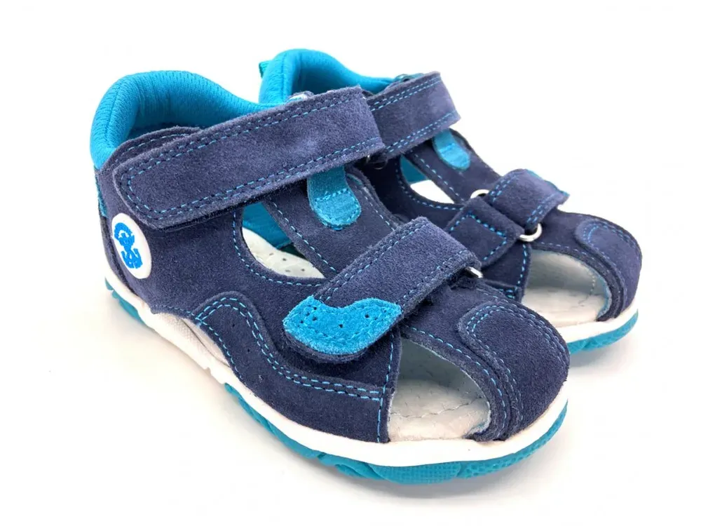 Modré kožené sandálky PROTETIKA Monty tyrkys