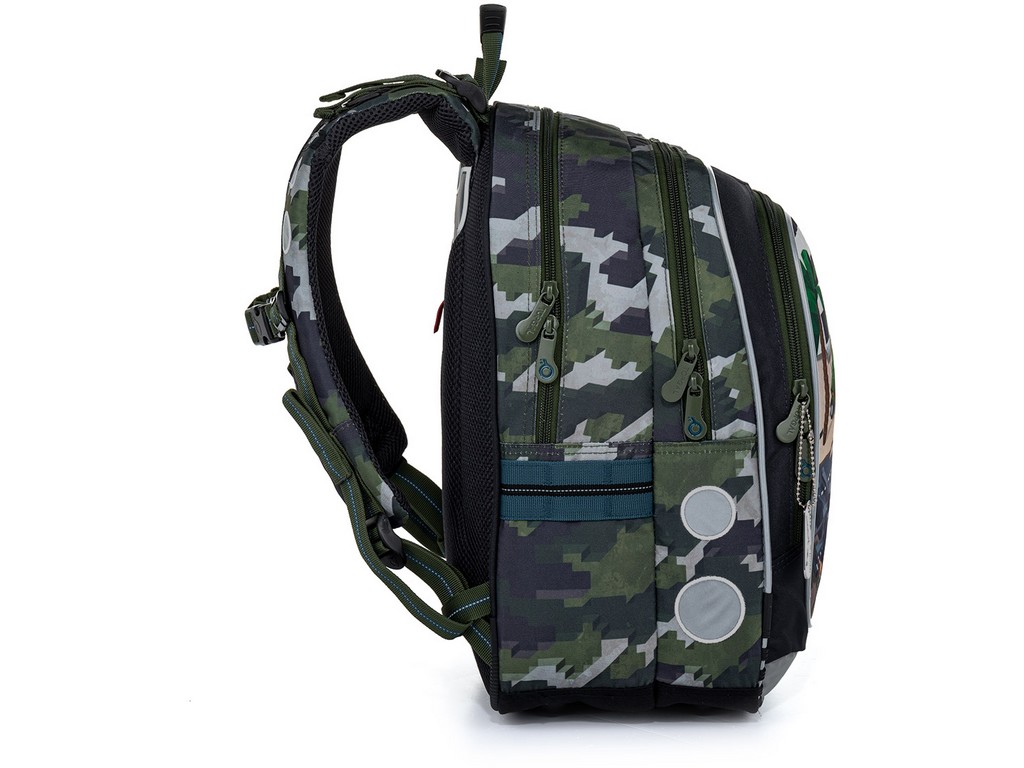 SET Školní batoh s penálem TOPGAL ENDY 21016 minecraft vojenský