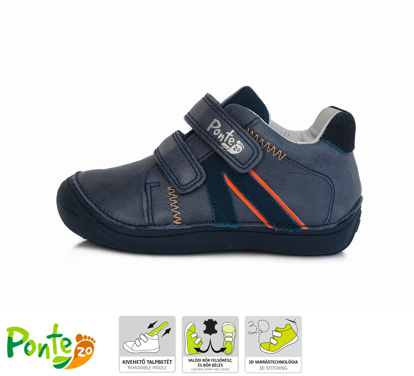 Chlapecká kožená obuv Ponte 877