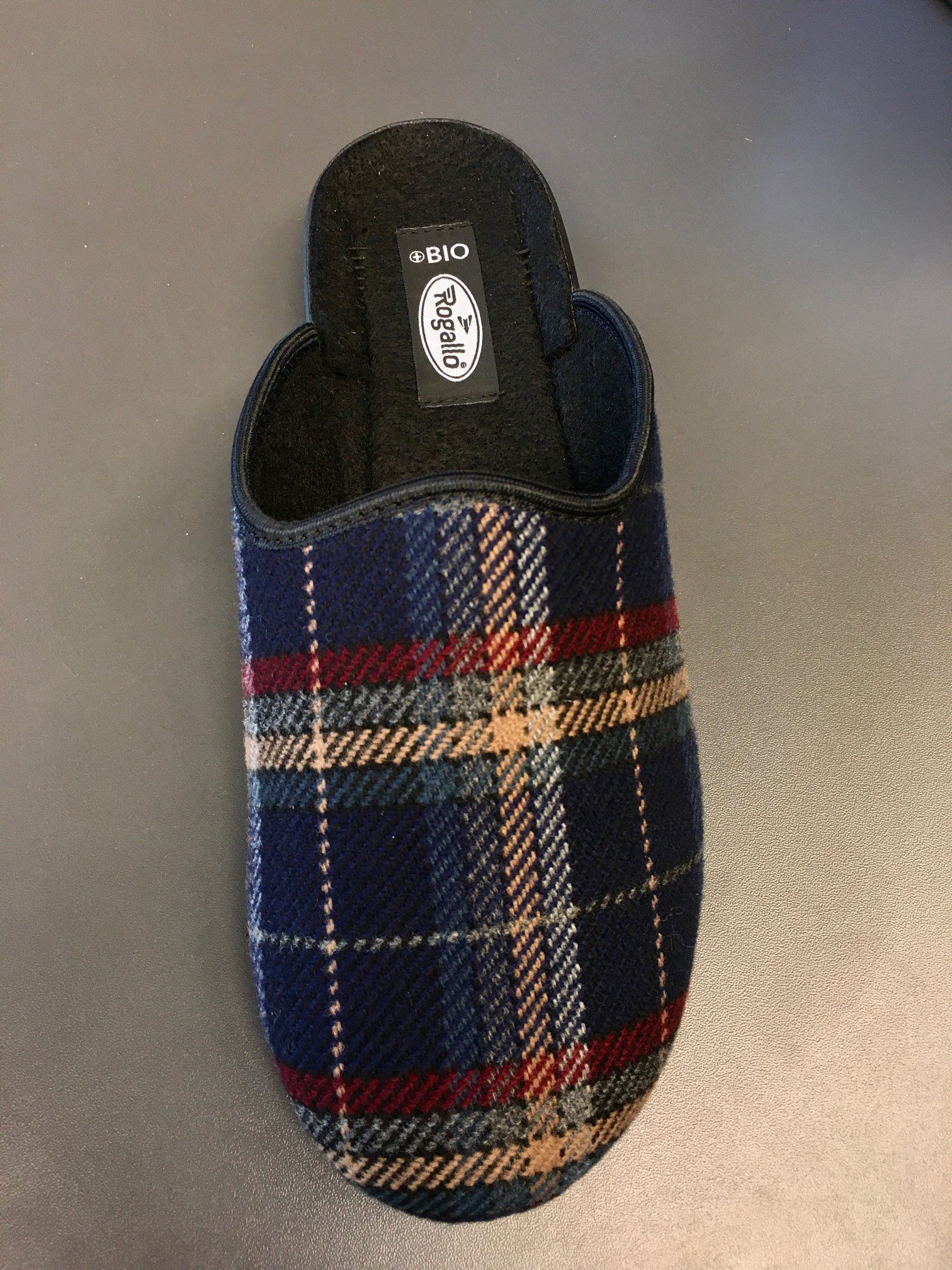 Domácí obuv - bačkory - pantofle ROGALLO 4100 modré káro