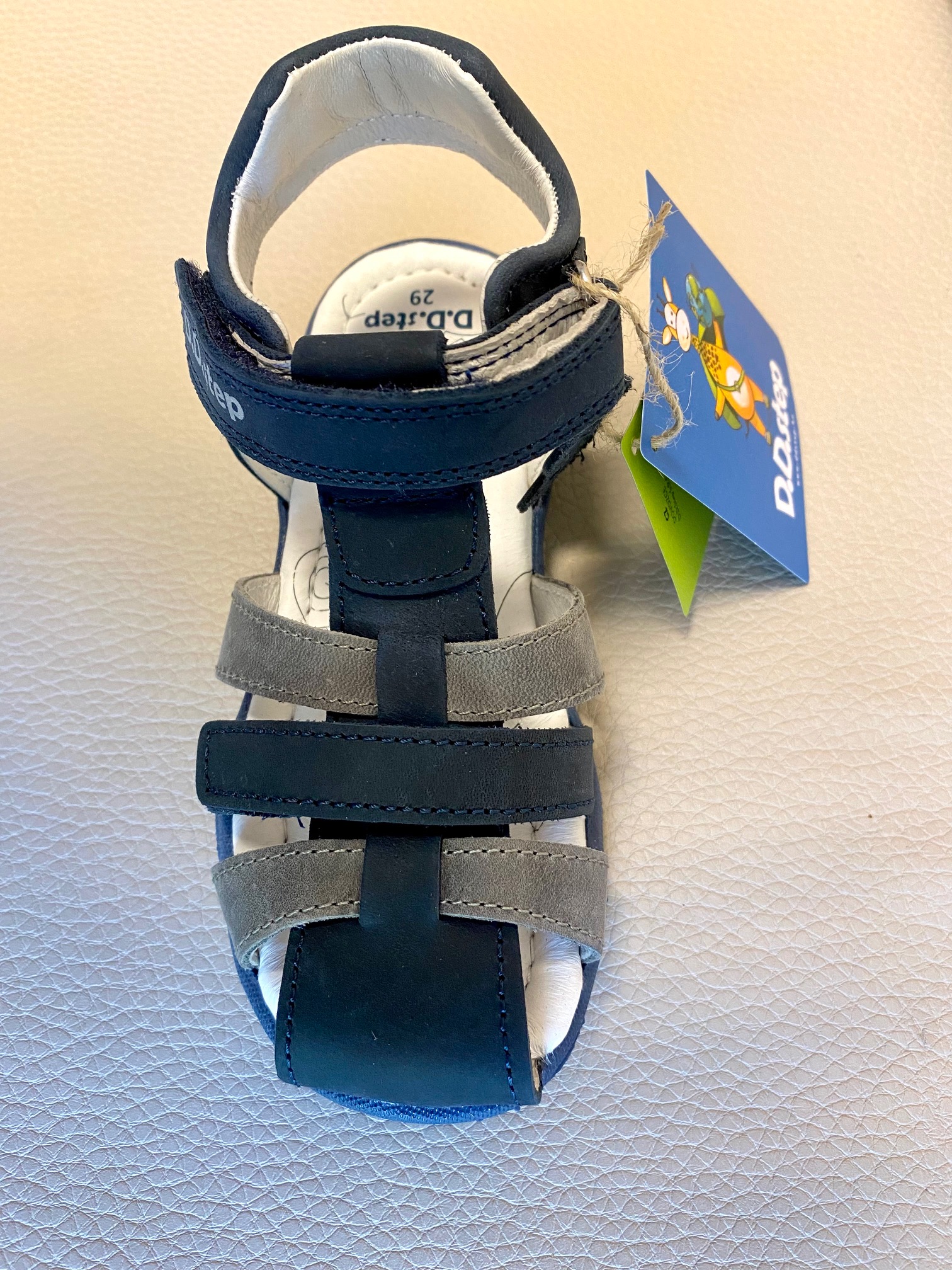 Modré kožené sandály D.D.step JAC290-856A