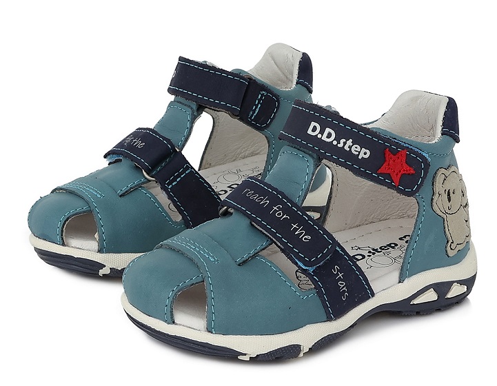 Kožené sandálky modré D.D.step JAC290-982B
