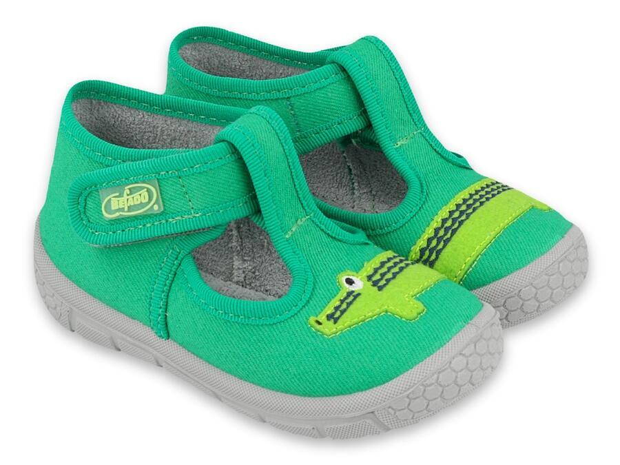 Učící bačkůrky - přezůvky BEFADO 631P022 s krokodýlem