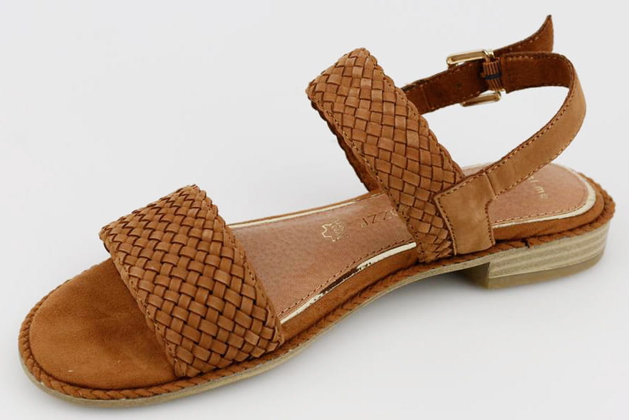 Kožené pohodlné hnědé sandály MARCO TOZZI 28167