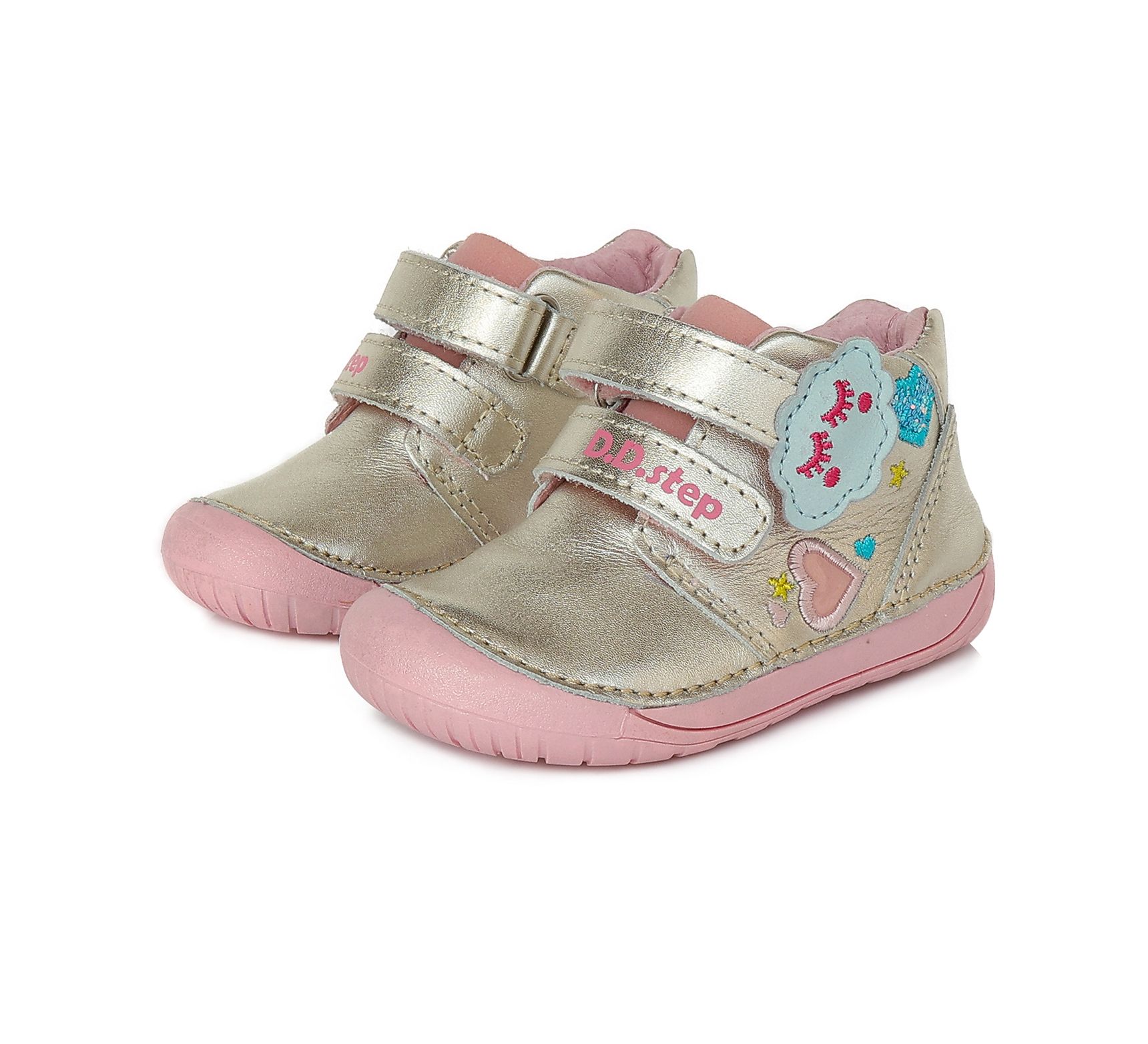 Dívčí kožené boty D.D.step S070-822A barefoot