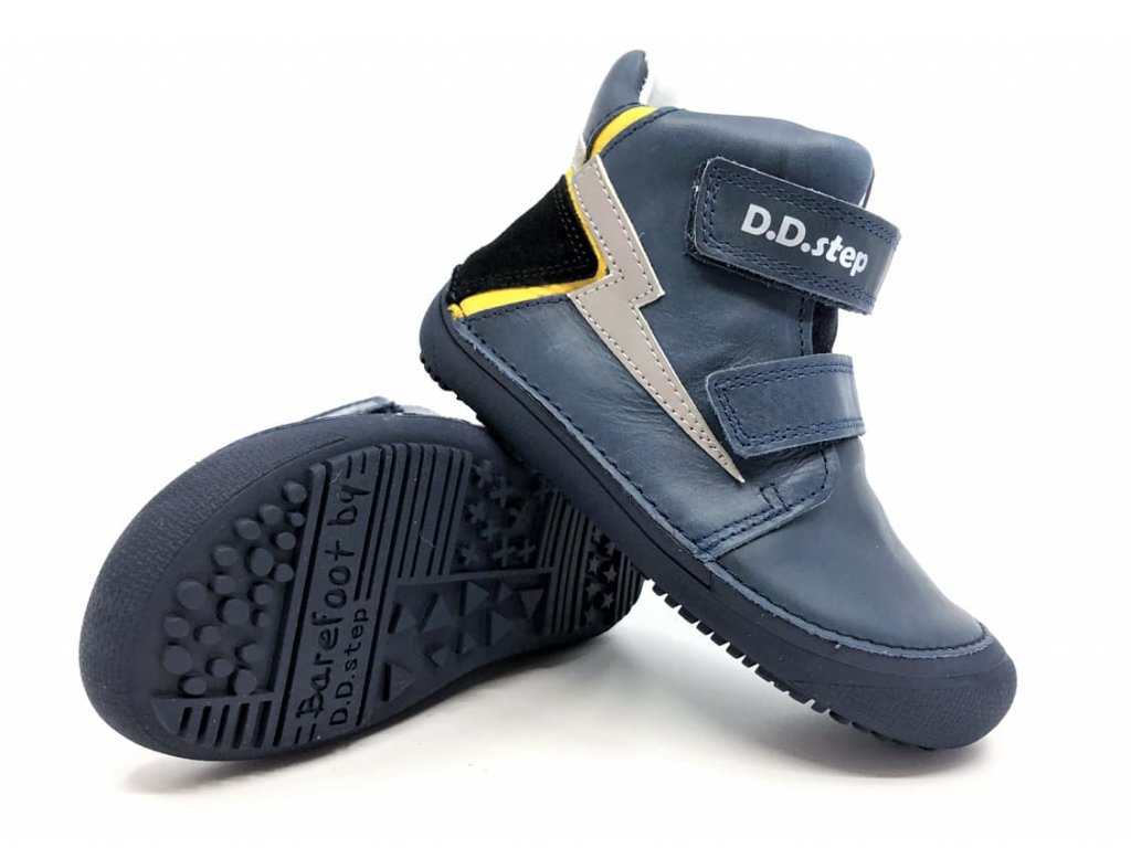 Chlapecká kožená kotníková obuv D.D.step barefoot A063-144