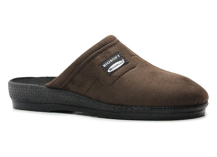 Pánské hnědé bačkory - pantofle - nazouváky ROGALLO 4020-002