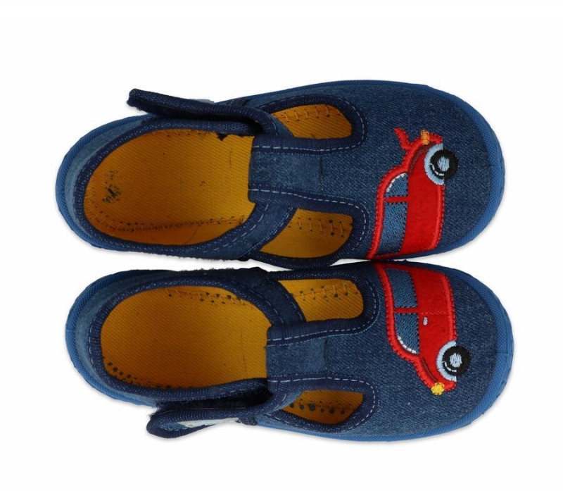 Učící bačkůrky - přezůvky BEFADO 531P099 s autem