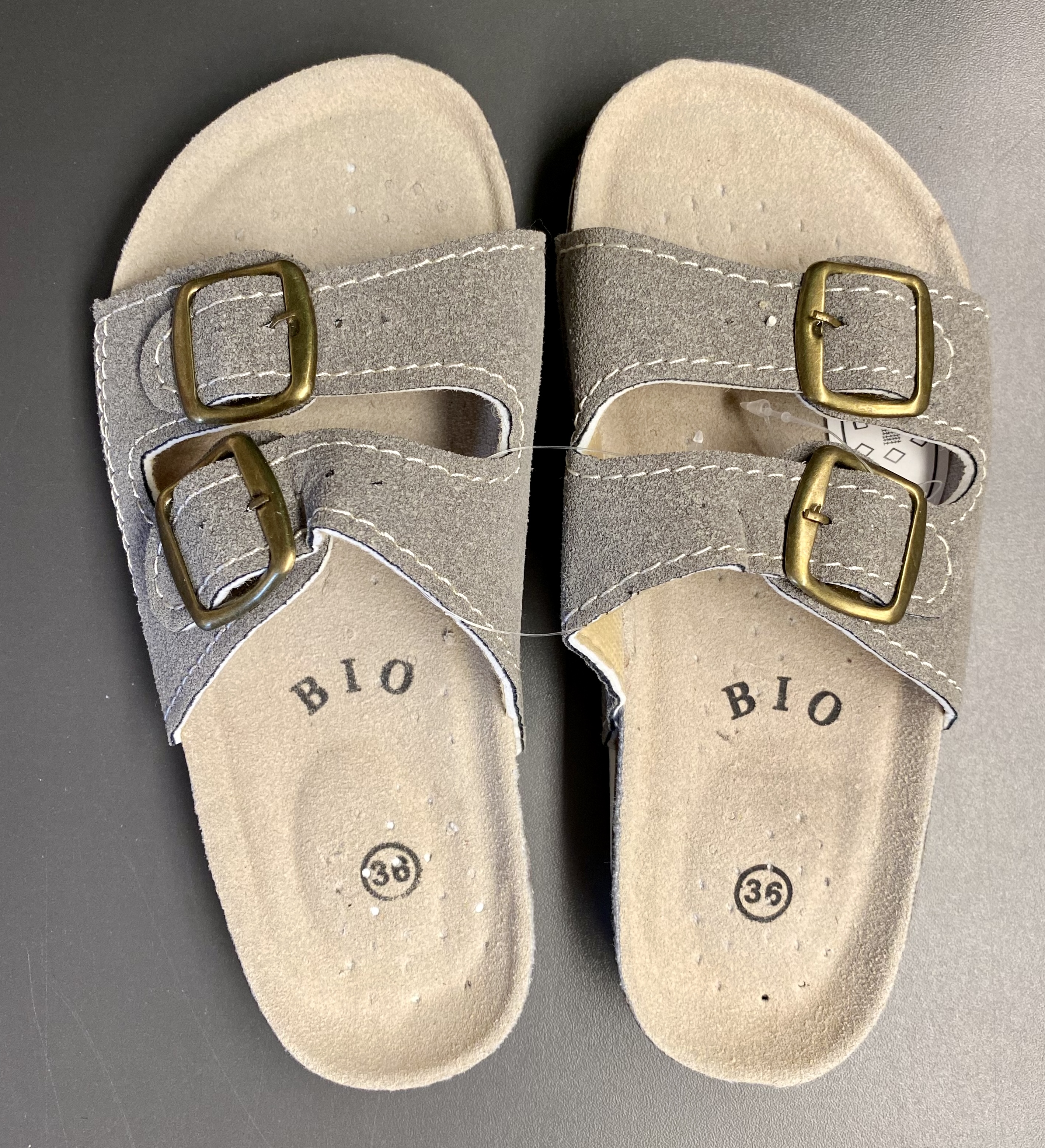 Šedé pohodlné nazouváky - pantofle