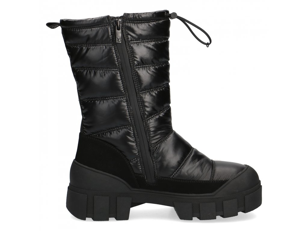 Módní černé teplé boty s membránou - sněhule CAPRICE 26444