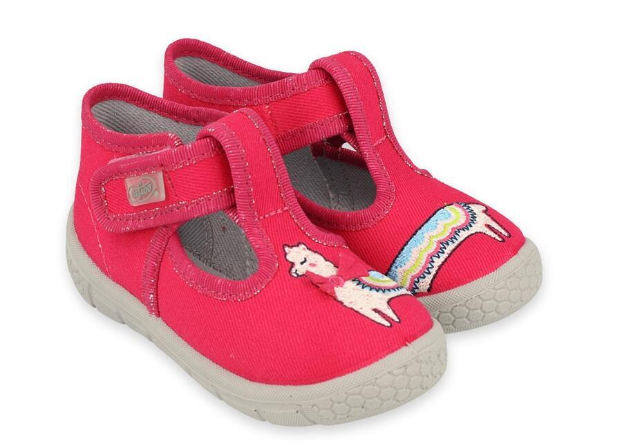 Dívčí učící bačkůrky - přezůvky BEFADO 531P119 lama