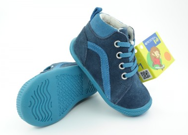 Modré kožené boty - capáčky PROTETIKA BABY NAVY