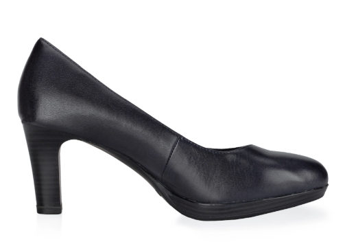 Tmavě modré kožené lodičky TAMARIS 22410