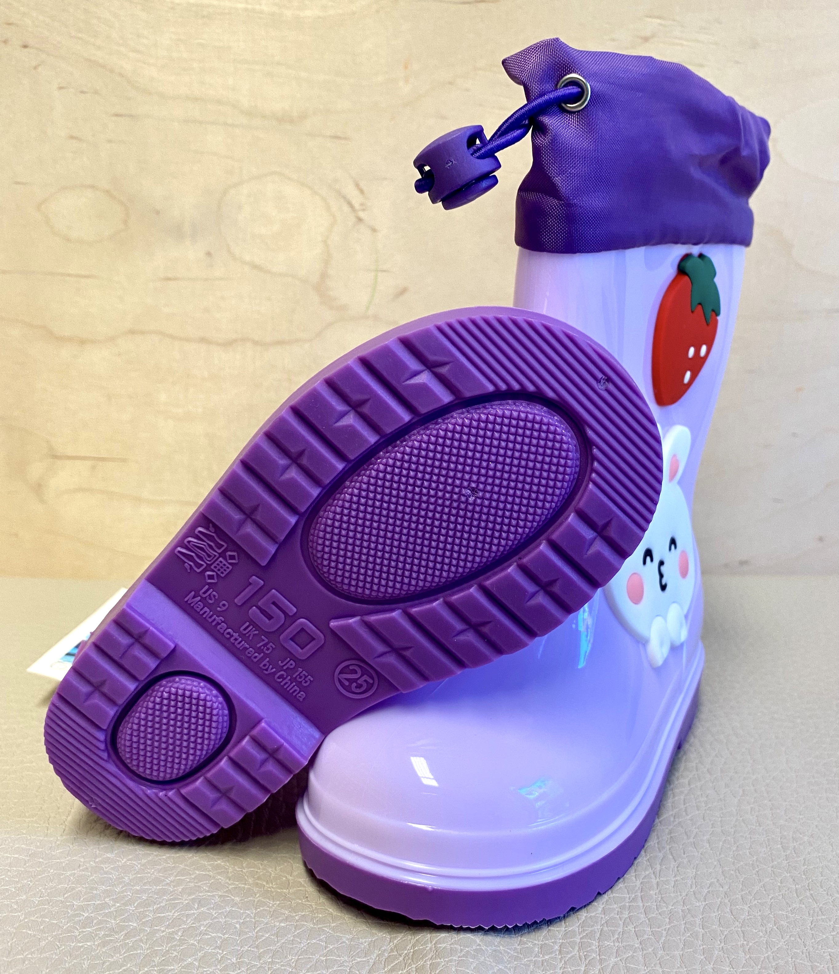 Fialové holínky - gumáky s králíčkem