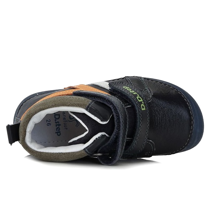 Chlapecké kotníkové kožené boty D.D.step A063-316 barefoot