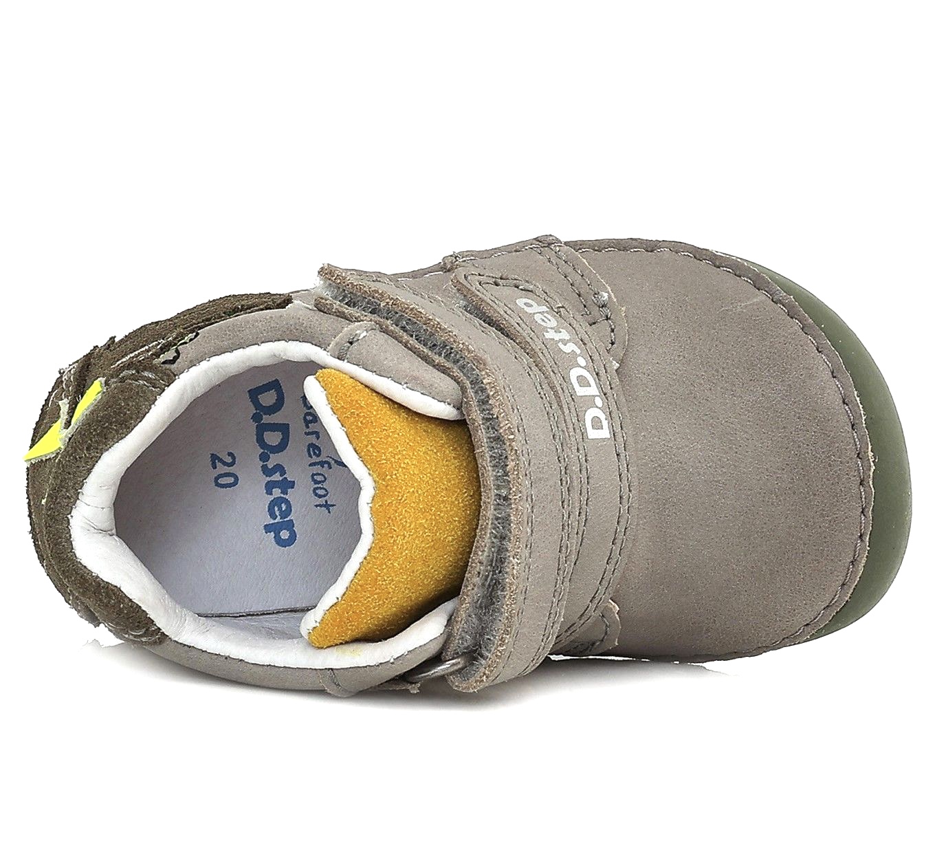 Chlapecké šedé kožené boty D.D.step S070-316A barefoot