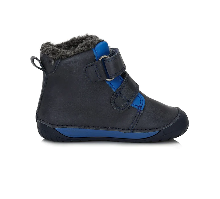 Modré zimní boty barefoot D.D.step W070-337A