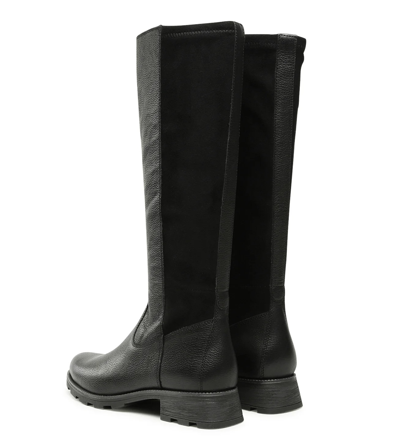 Černé kožené kozačky CAPRICE 25611