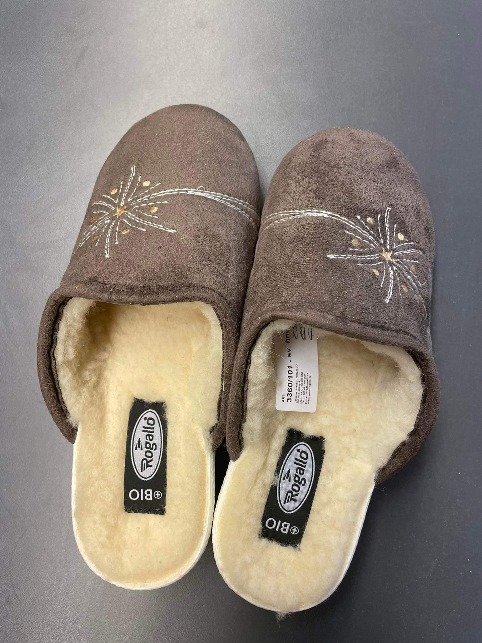 Bačkory - pantofle s kožíškem Rogallo 3360 