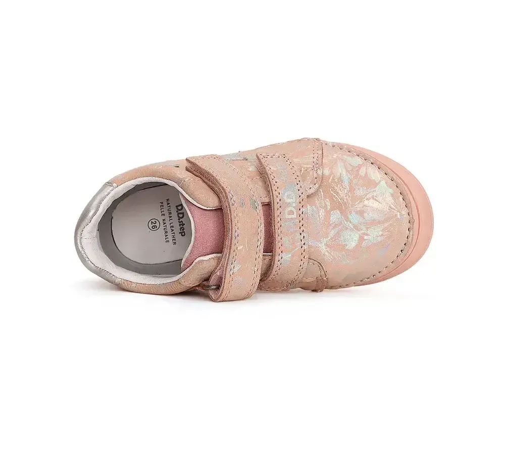 Dívčí růžové kožené boty D.D.step S078-41678A