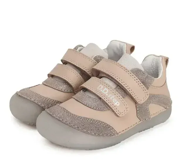 Dívčí kožená obuv D.D.step barefoot S063-41948C