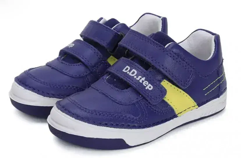 Modrá kožená obuv D.D.step S040-41688A