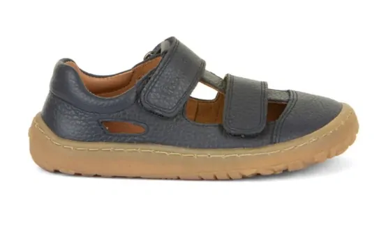 Modré kožené barefoot sandály Froddo G3150266