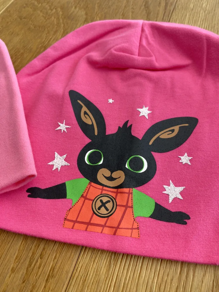 Růžová bavlněná čepice BING