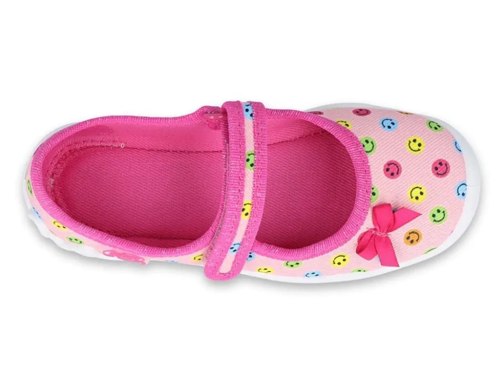Dívčí baleríny - přezůvky BEFADO 114X435 smajlíci