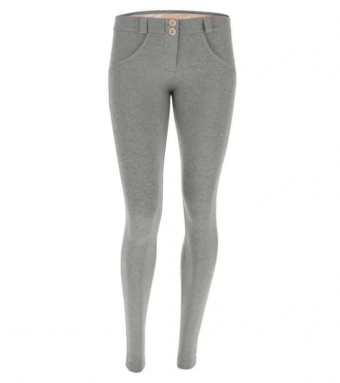 Freddy WR.UP šedé kalhoty skinny, normální pas
