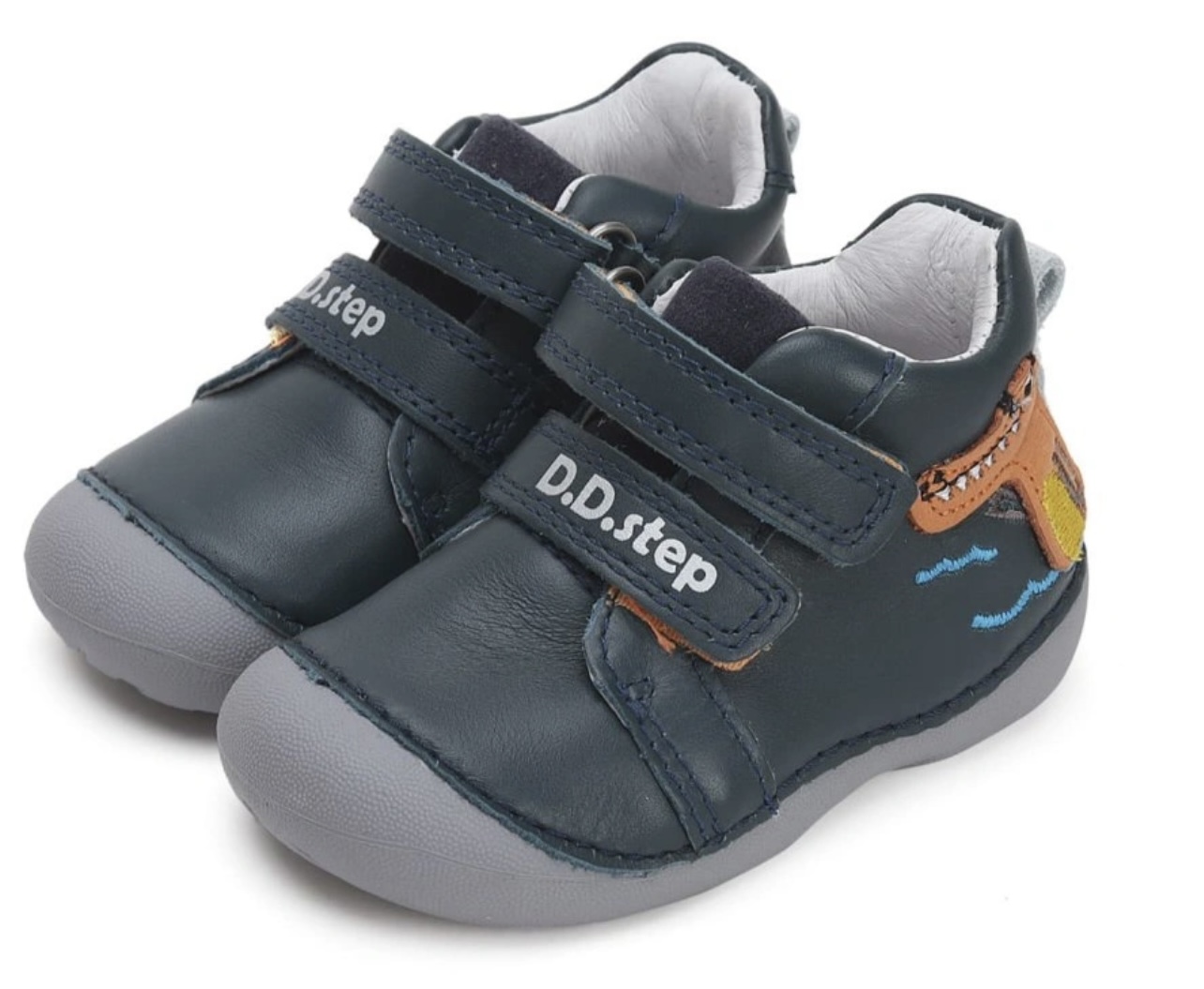 Modrá kožená obuv D.D.step S015-42325B