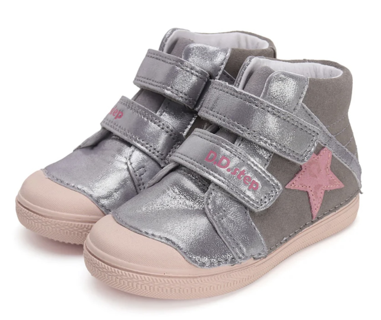 Kotníkové dívčí kožené boty D.D.step A049-42271C