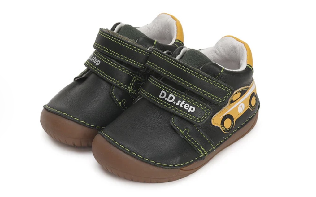 Chlapecká kožená barefoot obuv D.D.step S070-42393A s autem