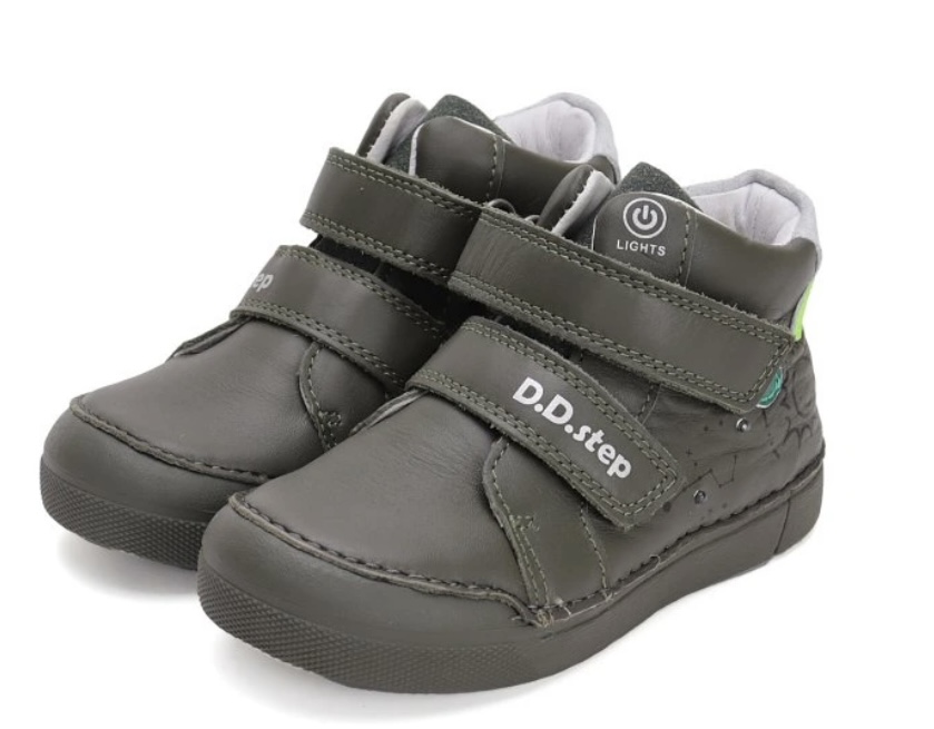 Zelená kožená kotníková obuv D.D.step A068-42418A