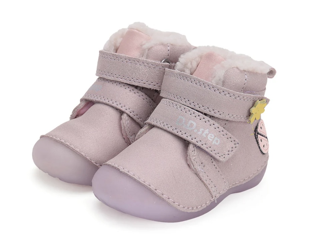 Dívčí zimní Kožená obuv D.D.step W015-42562B